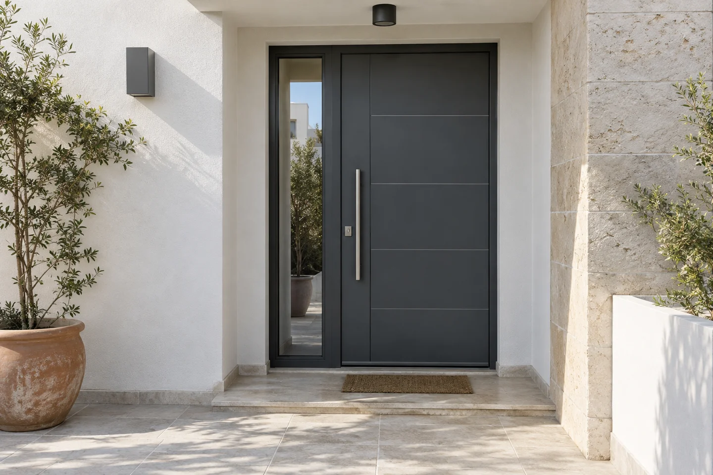 Porte aluminium sur mesure en Tunisie.