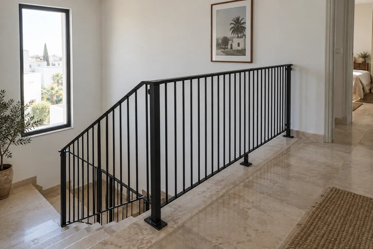 Inspiration — Garde-corps métallique noir sur un escalier intérieur