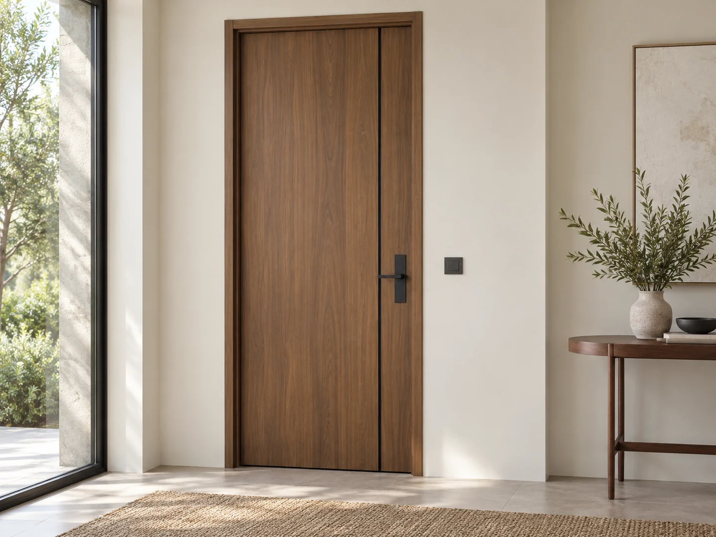 Porte bois plaqué