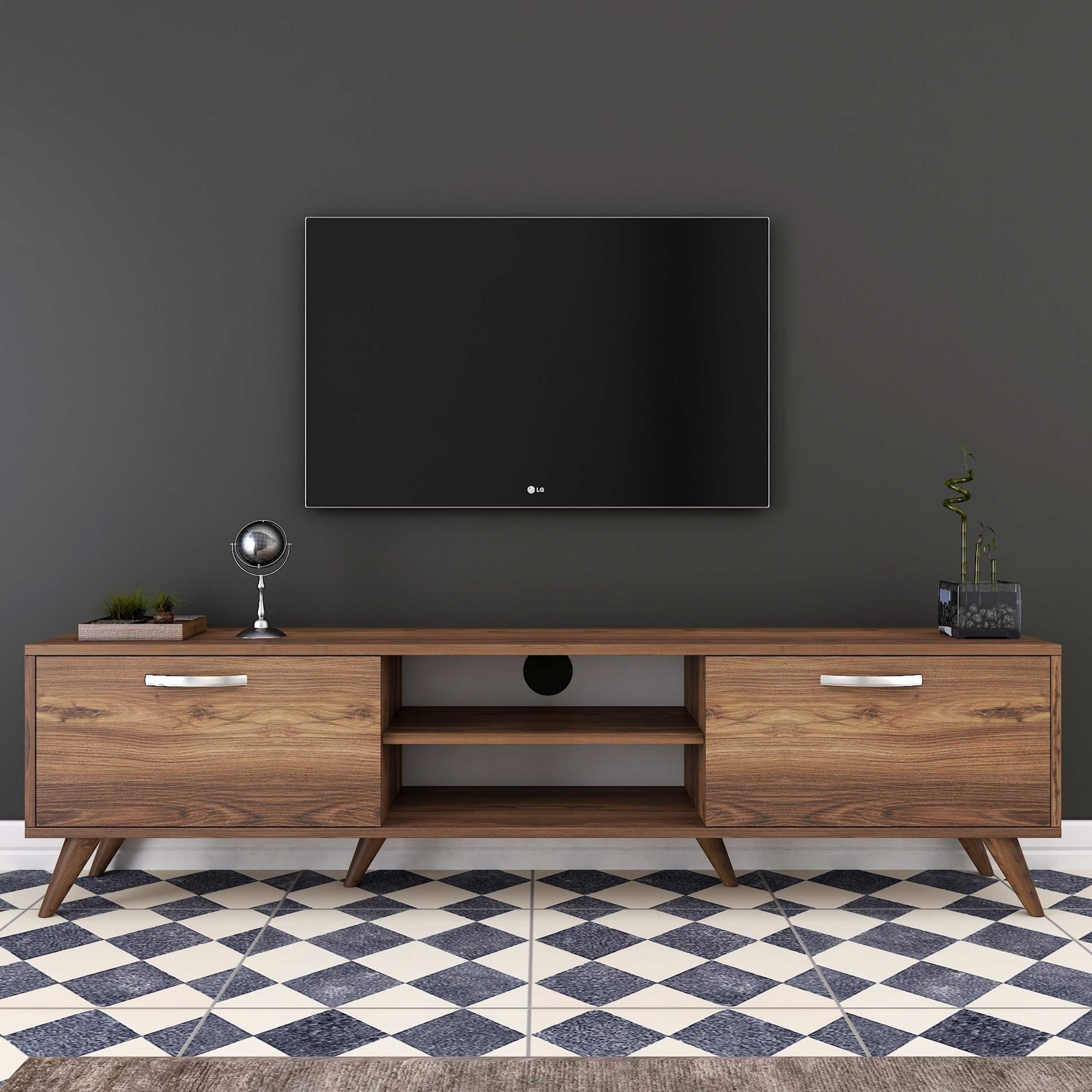 A9 Meuble TV | 100 % MÉLAMINE | Noyer