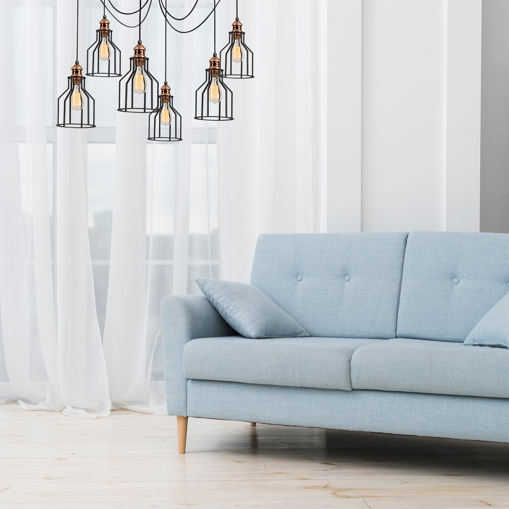 Alacati Lustre | CORPS EN MÉTAL | Noir