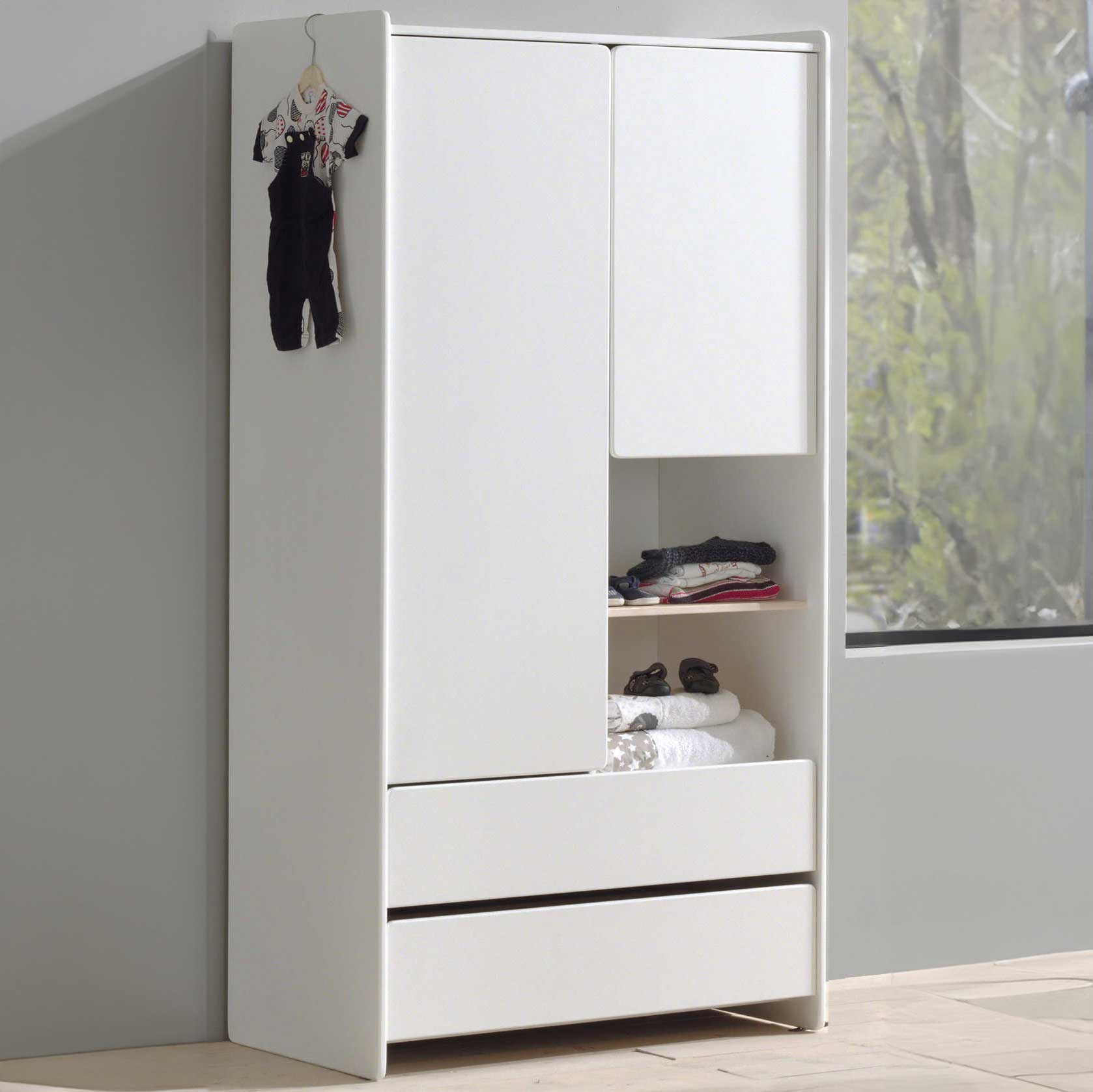 Armoire 2 portes Kiddy - blanc