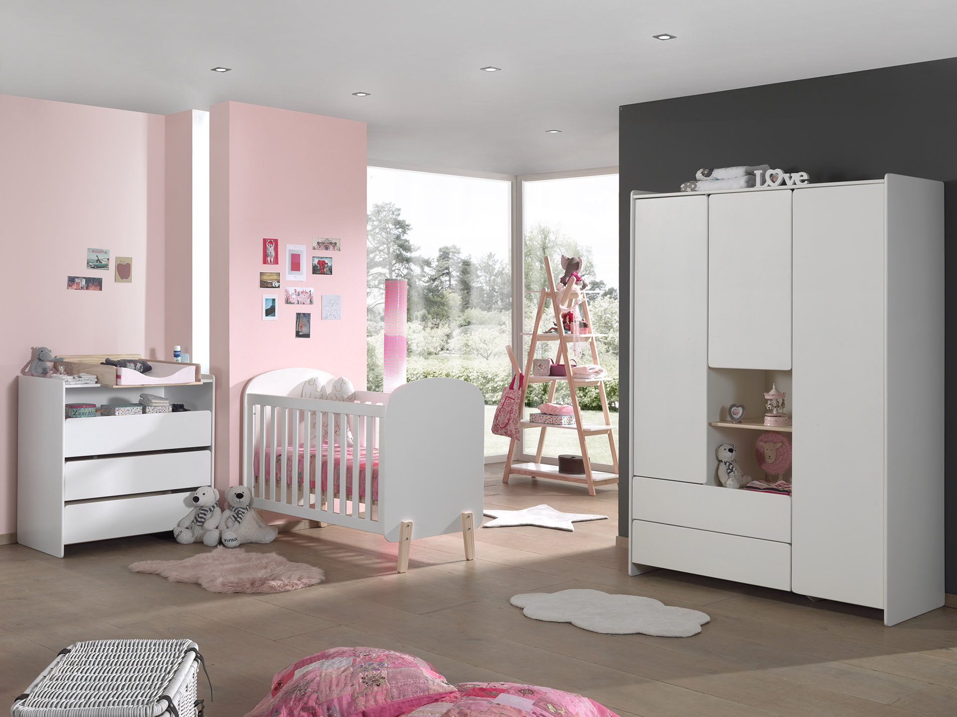 Armoire 3 portes Kiddy - blanc - Image 2