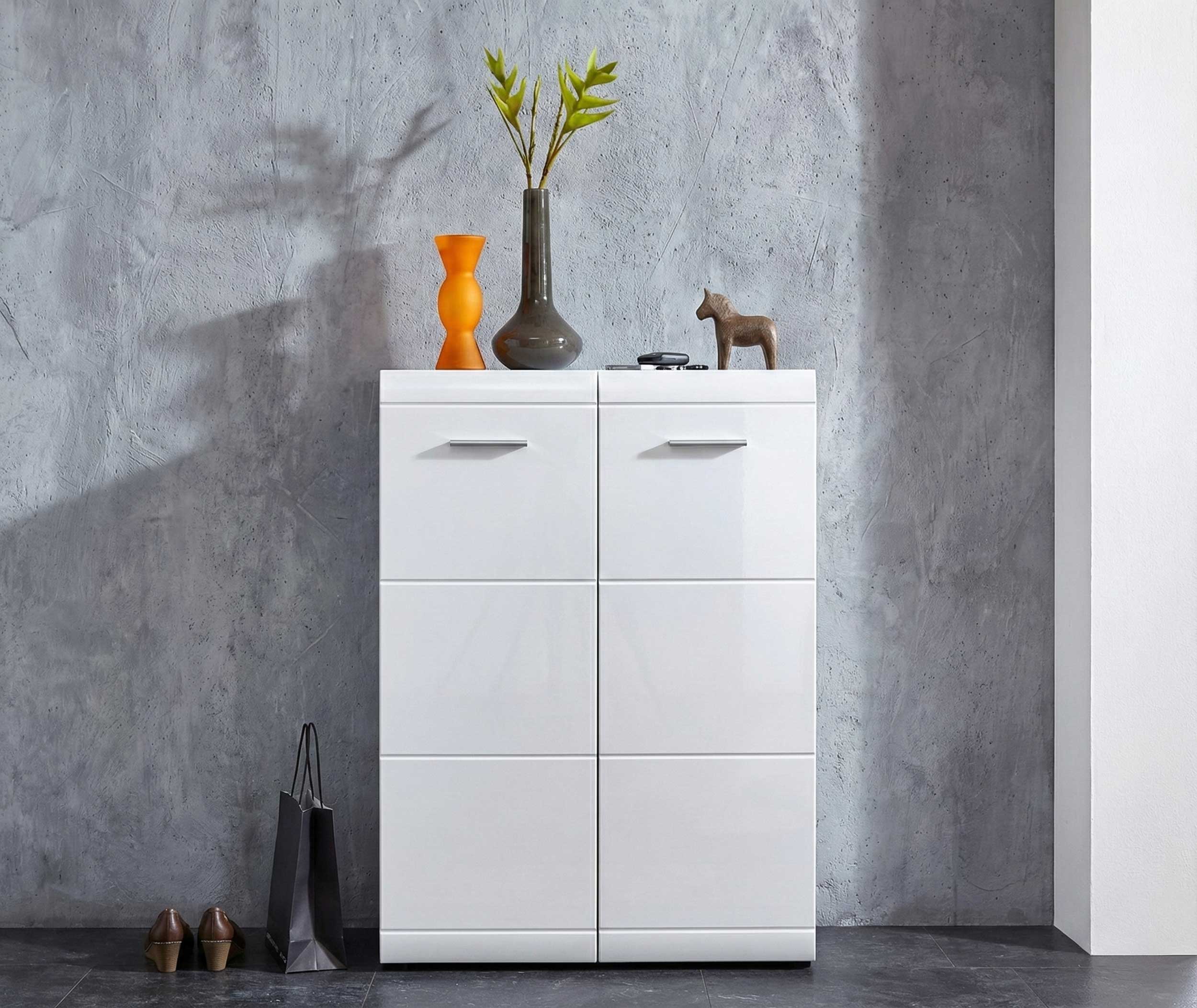 Armoire à chaussures Allan 90cm avec 2 portes - blanc - Image 11