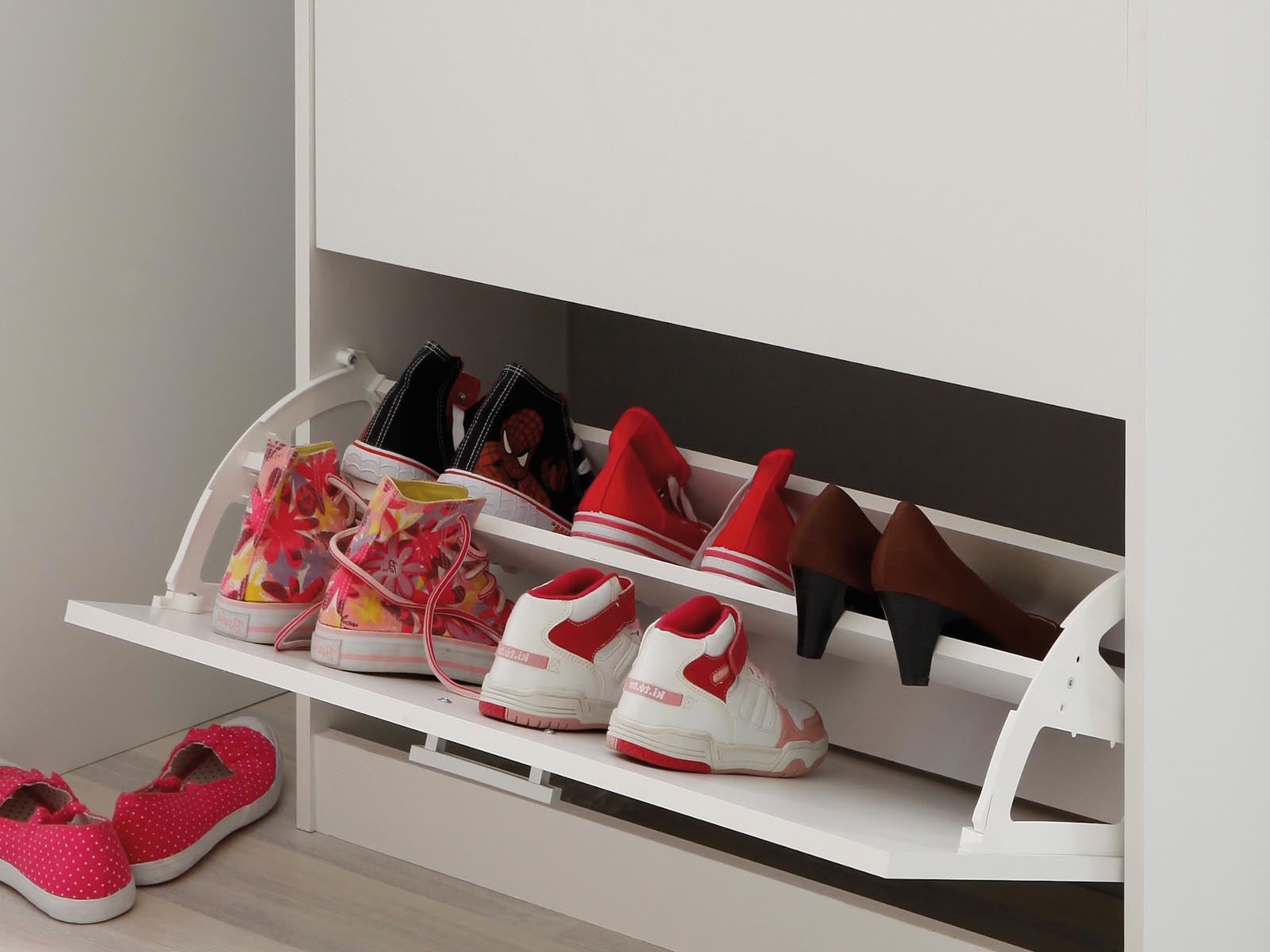 Armoire à chaussures Carini 3 tiroirs - blanc - Image 3