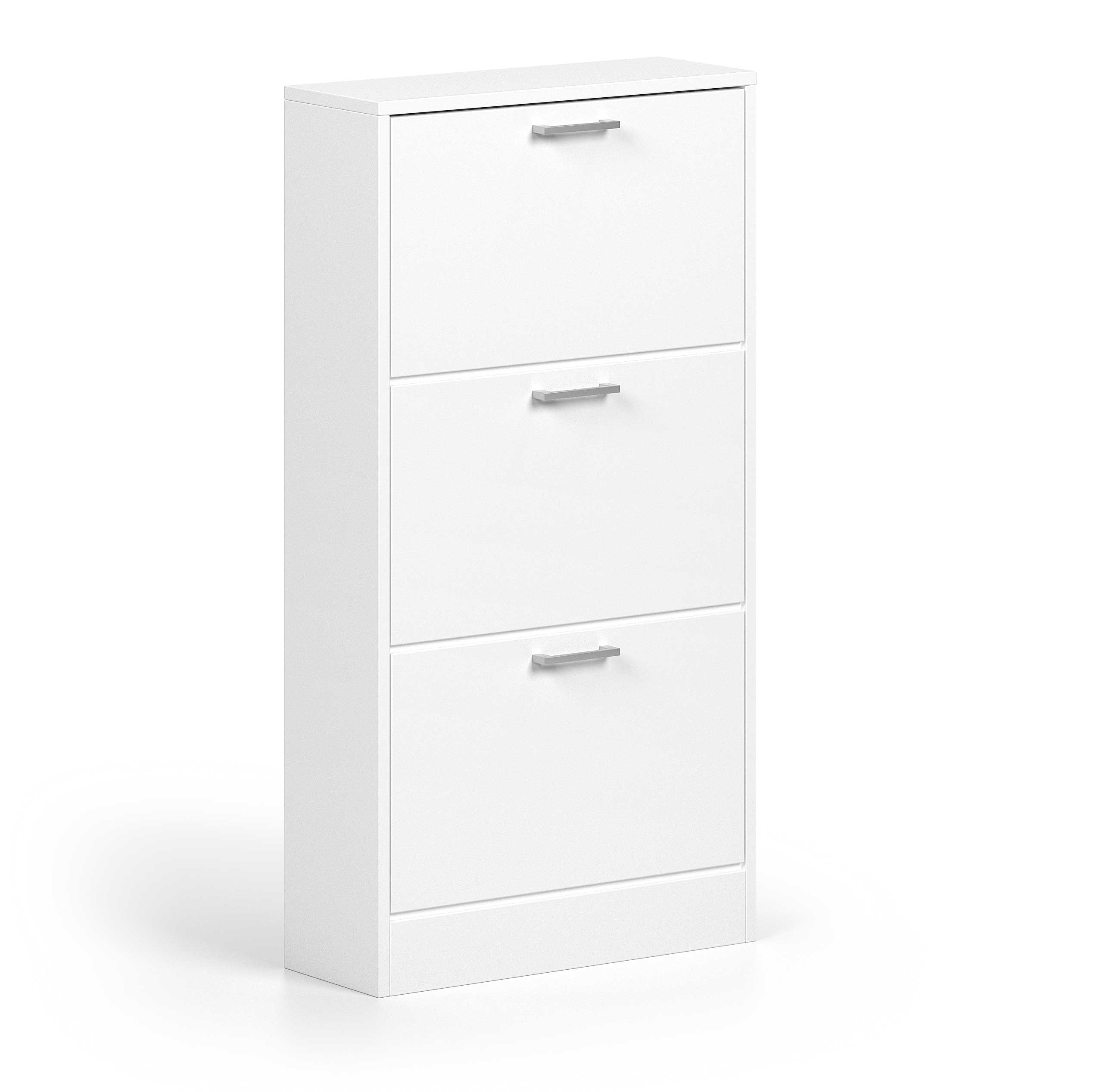 Armoire à chaussures Carini 3 tiroirs - blanc - Image 9