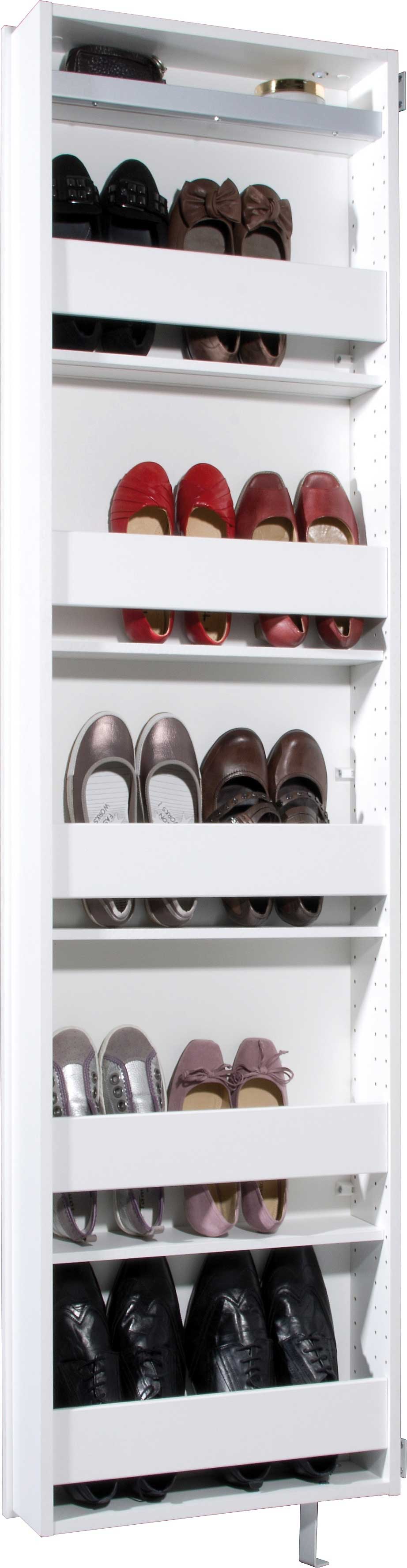 Armoire à chaussures & de rangement pivotante Larsen - blanc - Image 2