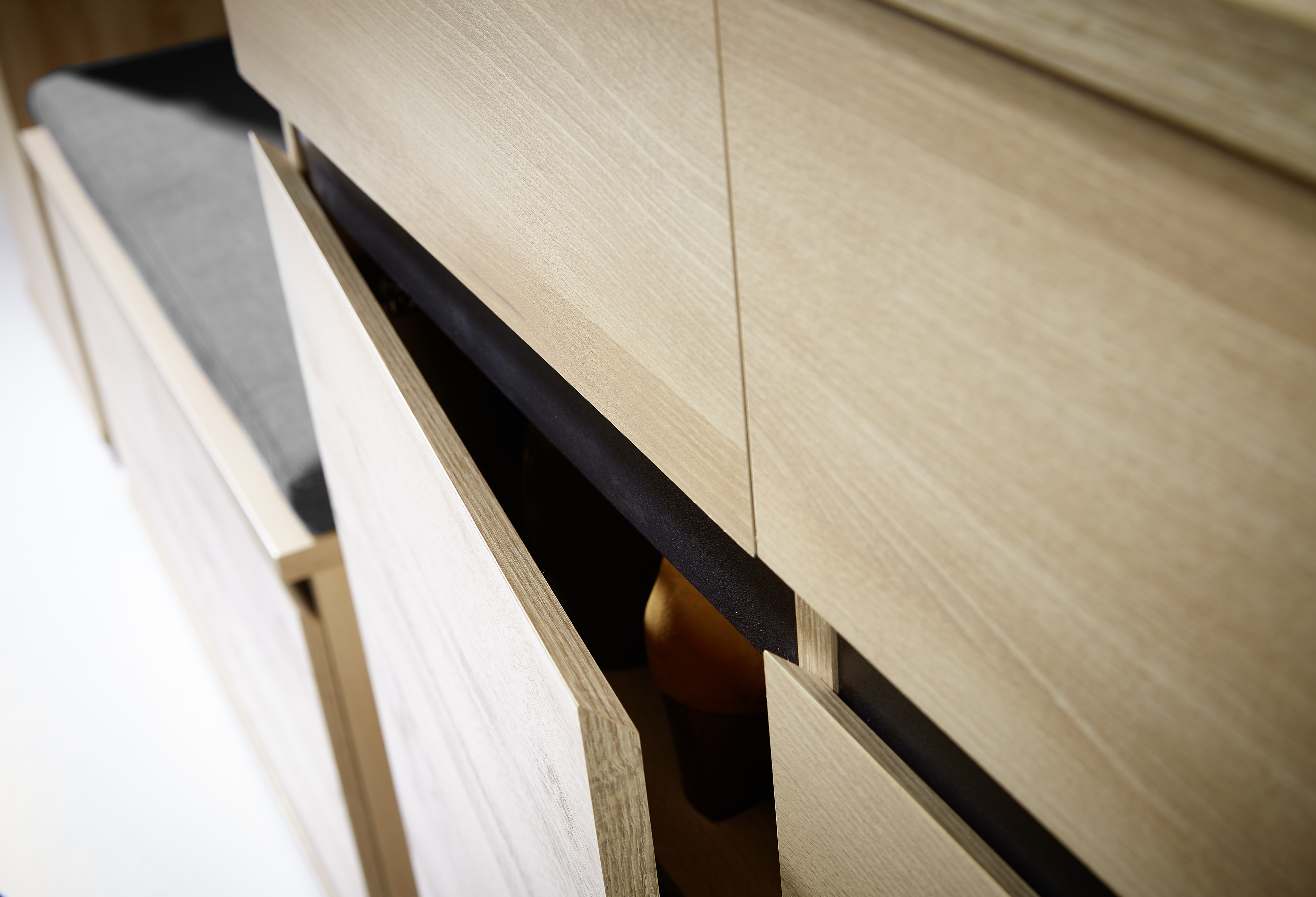 Armoire à chaussures Lissandro 96cm avec 2 portes & 2 tiroirs - hêtre - Image 5