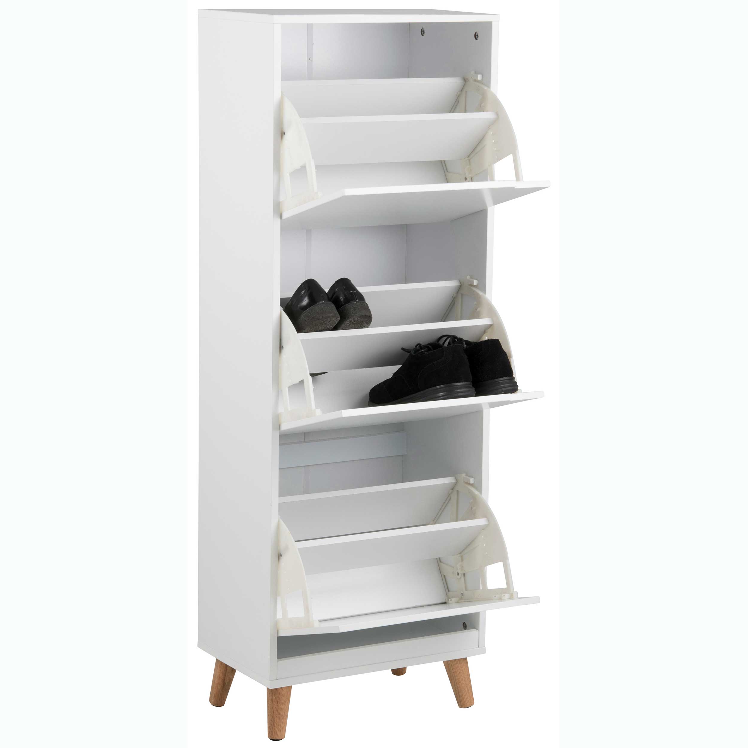 Armoire à chaussures Mistra 47cm, 3 portes - blanc - Image 8