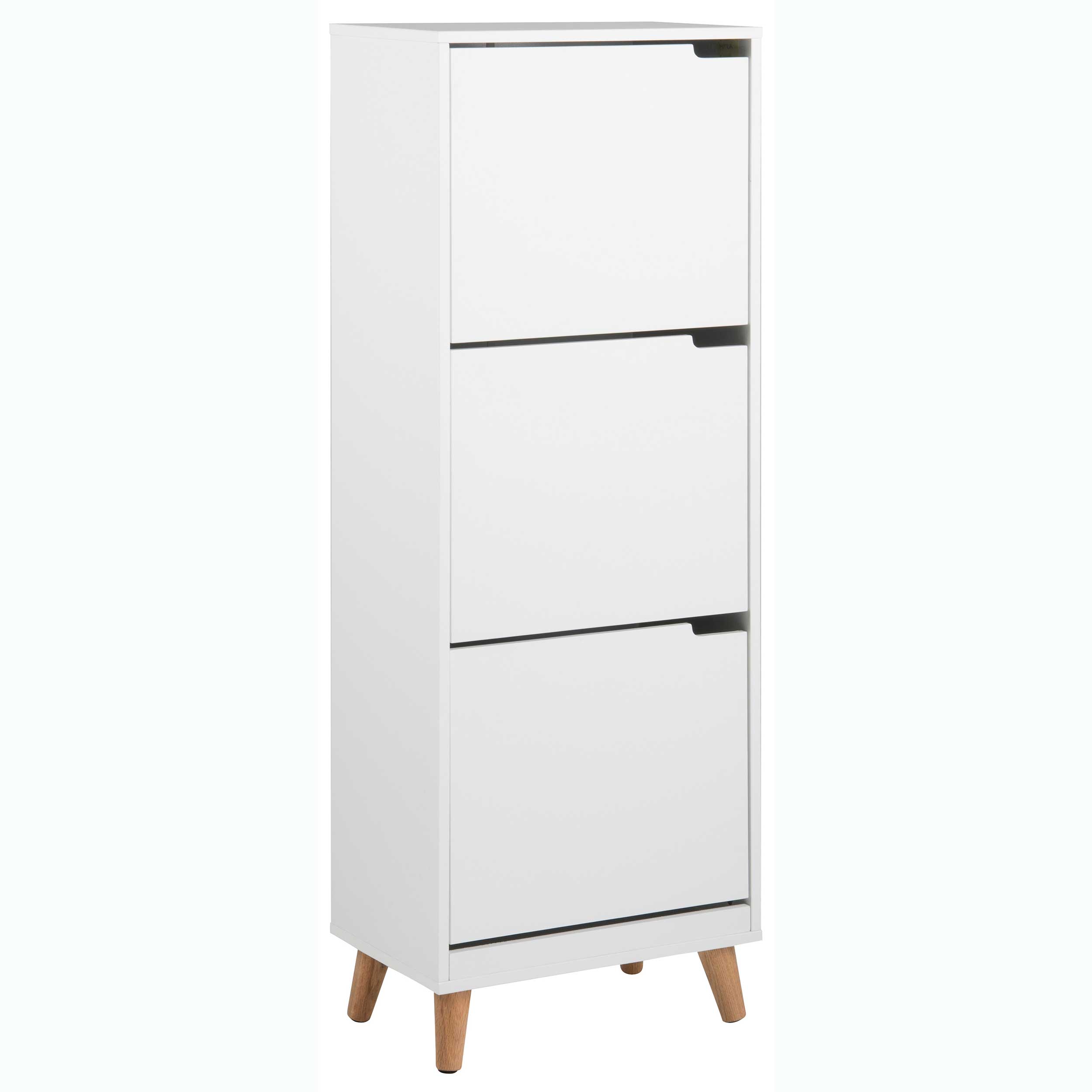 Armoire à chaussures Mistra 47cm, 3 portes - blanc - Image 9