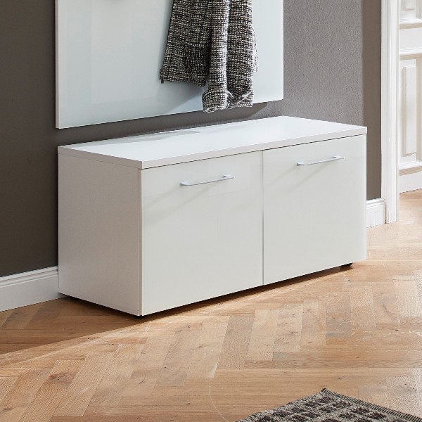 Armoire à chaussures Scifo 97cm avec 2 portes - blanc