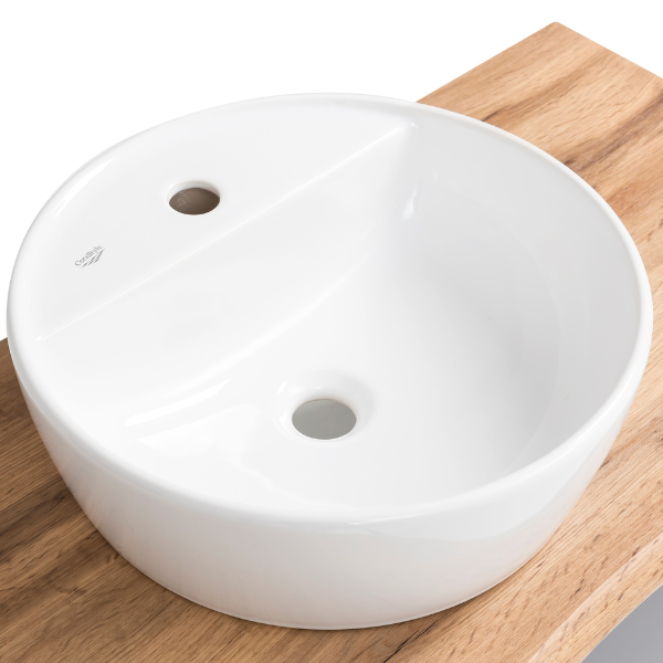 Armoire à lavabo Vikas 101cm 2 tiroirs - anthracite/chêne - Image 7