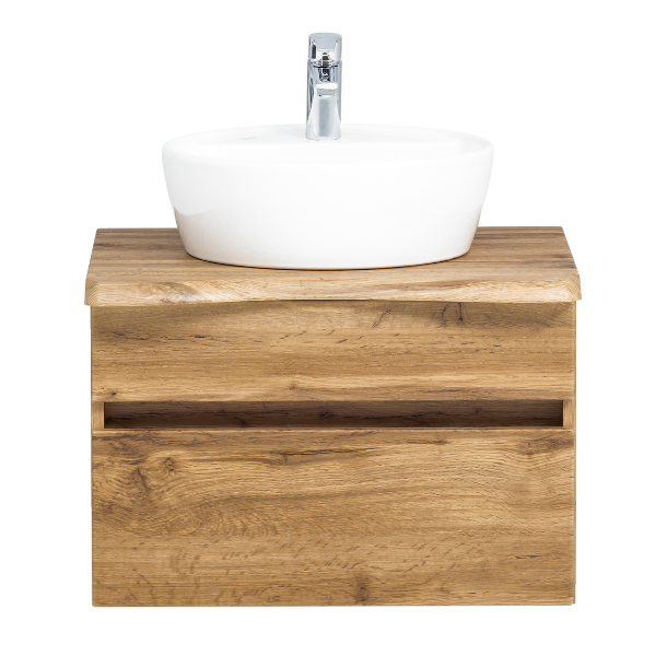 Armoire à lavabo Vikas 61cm 2 tiroirs - chêne - Image 12