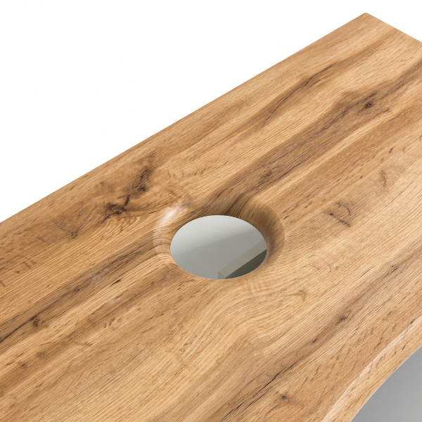 Armoire à lavabo Vikas 61cm 2 tiroirs - chêne - Image 9