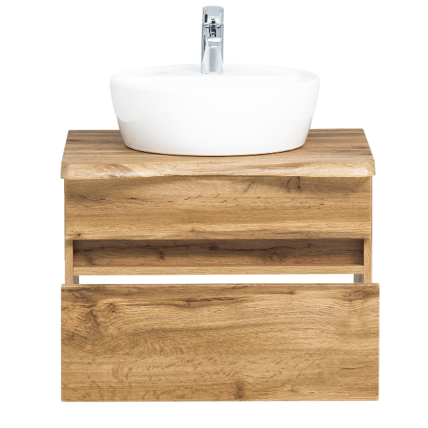 Armoire à lavabo Vikas 61cm 2 tiroirs - chêne - Image 10