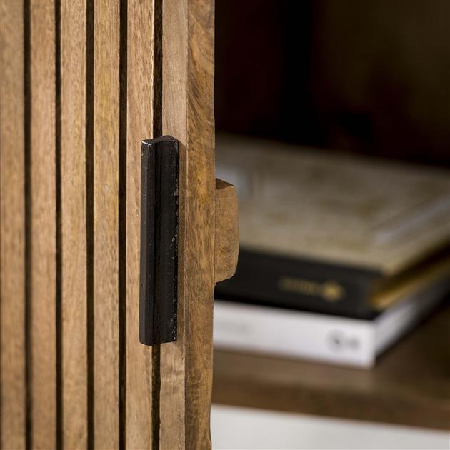 Armoire à vin Hutas 1 porte - bois de manguier - Image 7