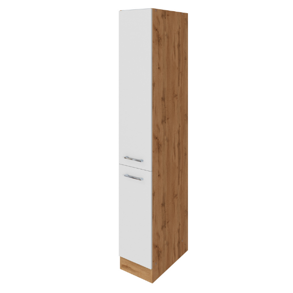 Armoire apothicaire Sorrella 30cm 2 tiroirs - blanc/chêne