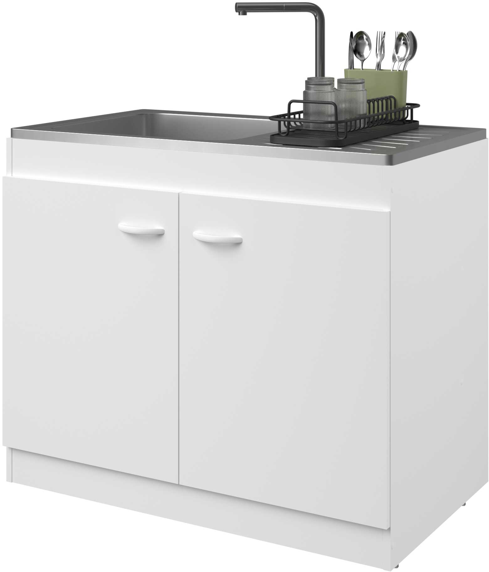 Armoire basse pour évier avec 2 portes (100 cm). - Image 9