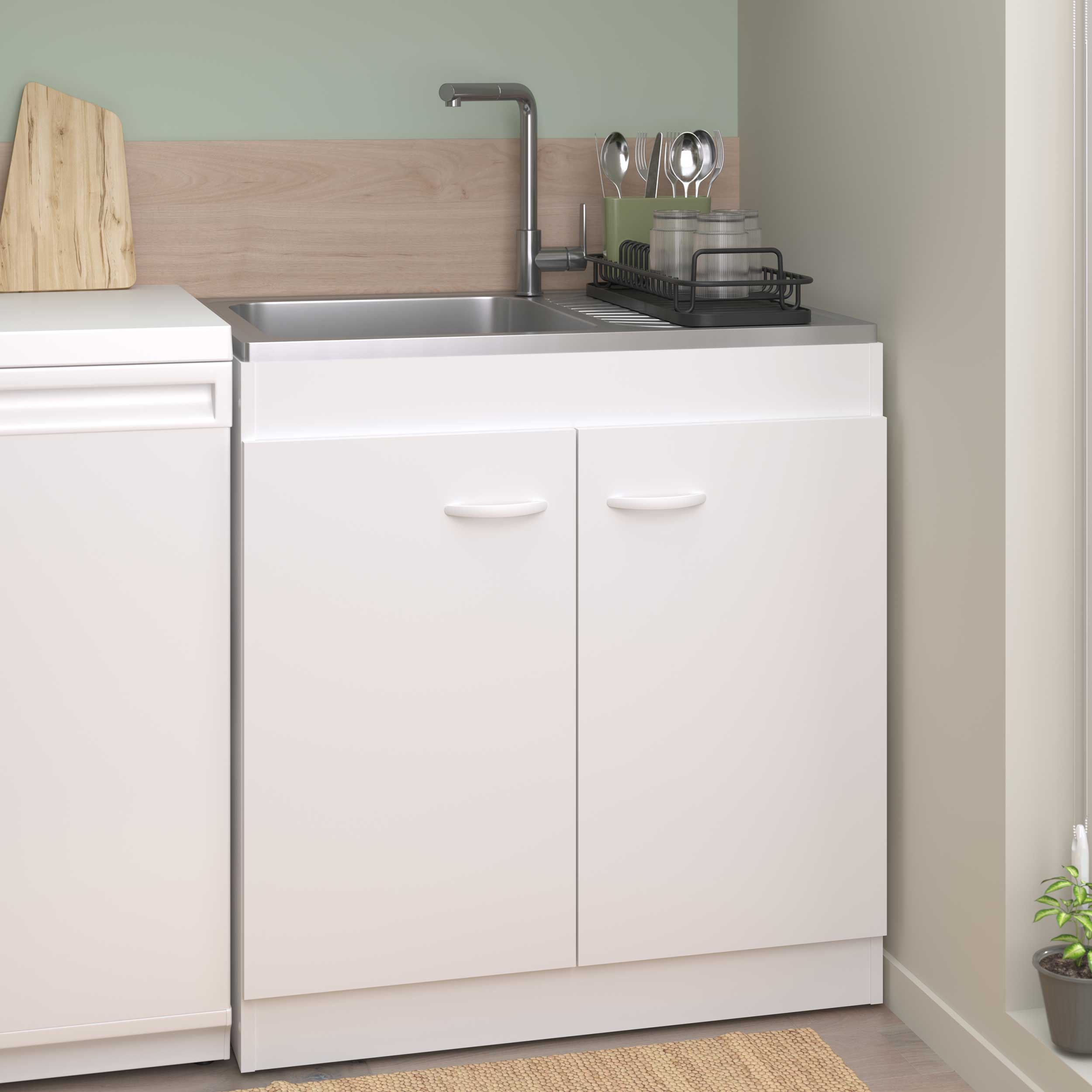 Armoire basse pour évier avec 2 portes (80 cm). - Image 10