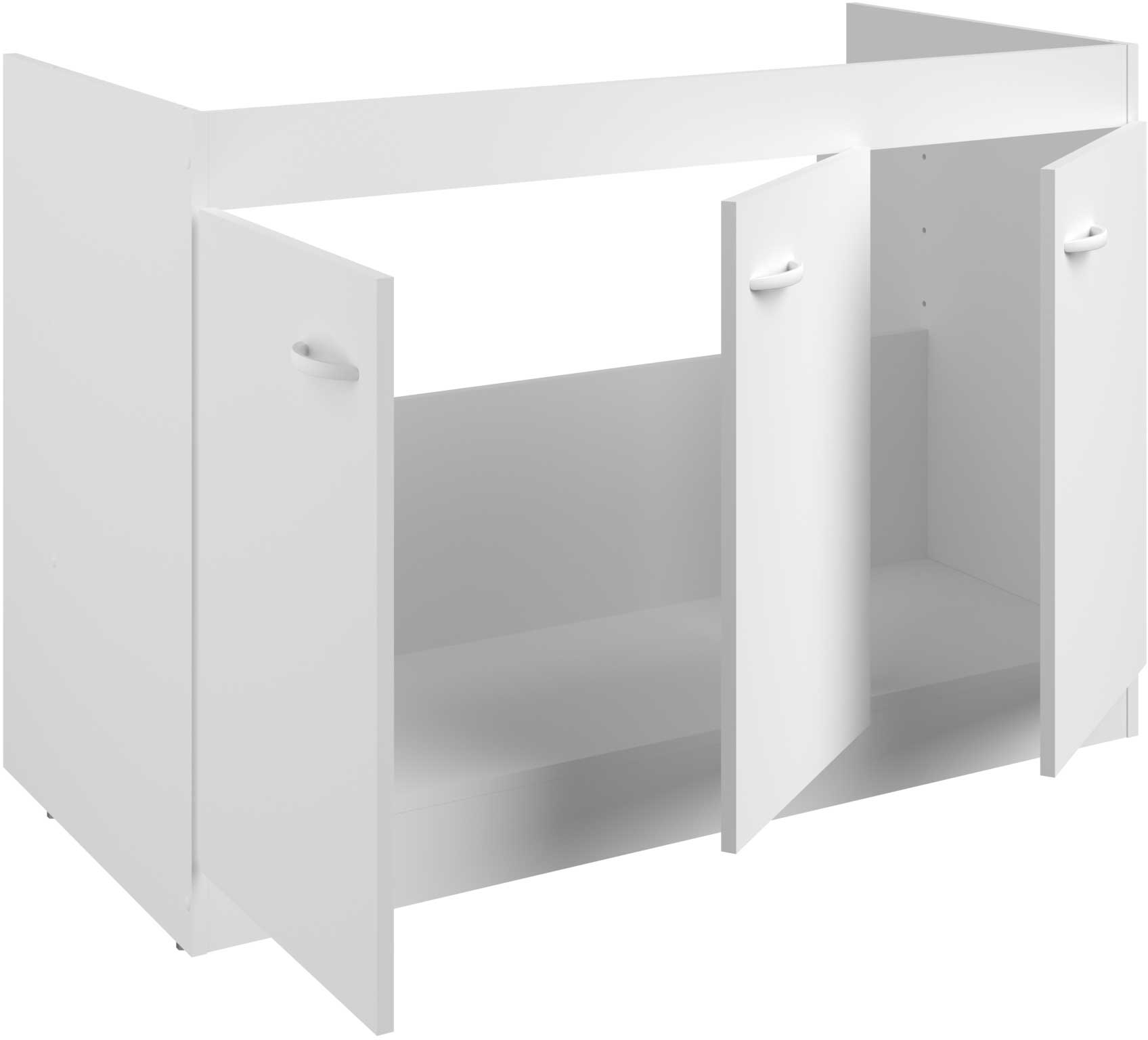 Armoire basse pour évier avec 3 portes (120 cm). - Image 2