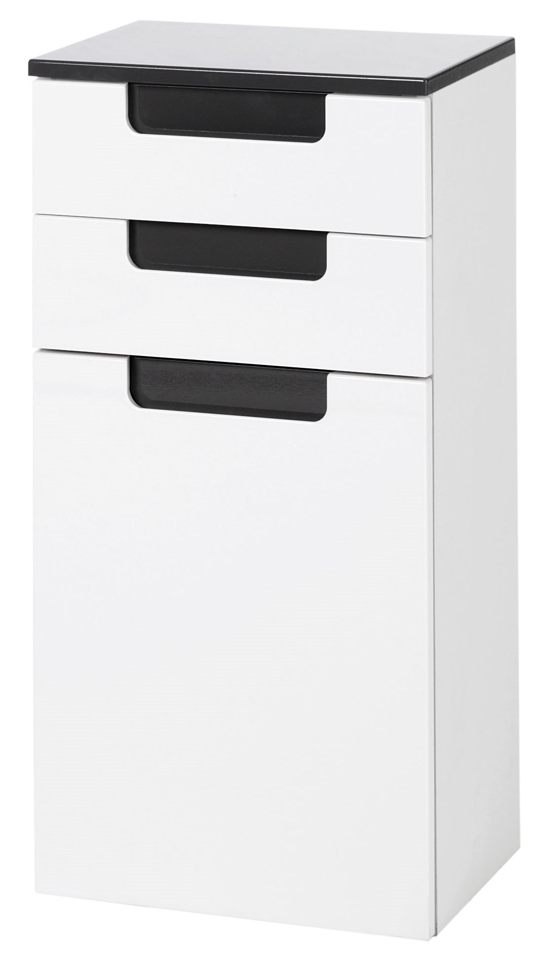 Armoire basse Siena 40cm - blanc/anthracite