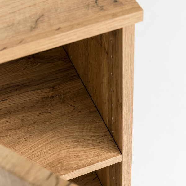 Armoire colonne Karan 37cm 1 porte - chêne - Image 6