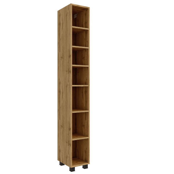 Armoire colonne ouverte Malvo 25cm 5 étagères - chêne - Image 8