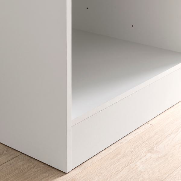 Armoire d'angle Ragnar 110cm avec porte & tiroir - blanc brillant/chêne - Image 2