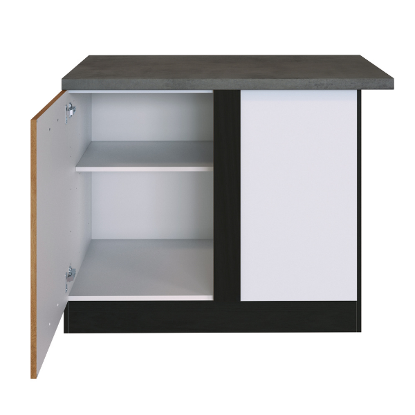 Armoire d'angle Sorrella 110cm 1 porte - chêne/graphite - Image 8