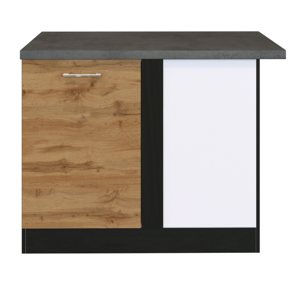 Armoire d'angle Sorrella 110cm 1 porte - chêne/graphite - Image 1