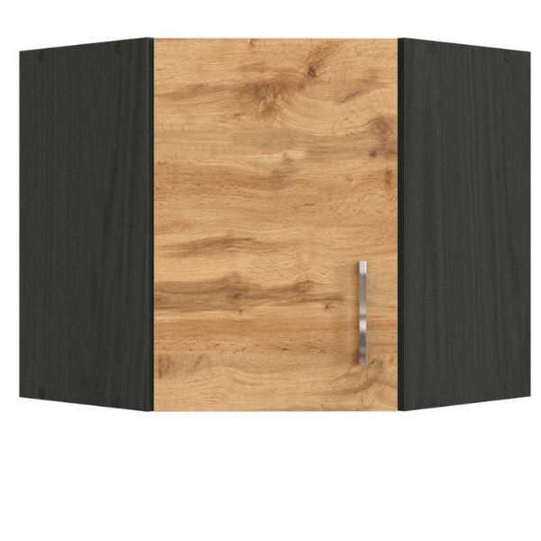 Armoire d'angle Sorrella 60cm 1 porte - chêne/graphite - Image 7