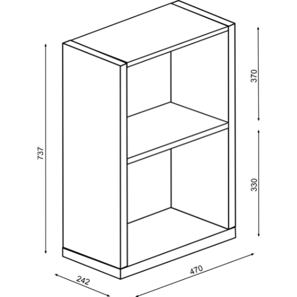 Armoire de bureau Bo0 - blanc - Image 2