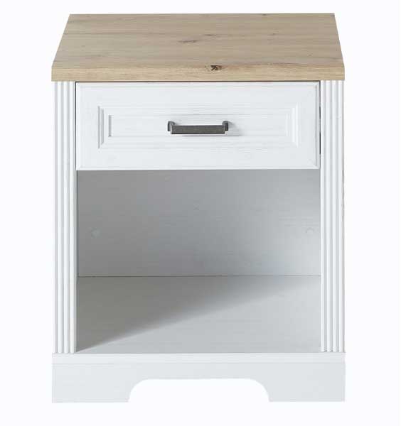 Armoire de bureau Samine avec tiroir de rangement - blanc/chêne - Image 3
