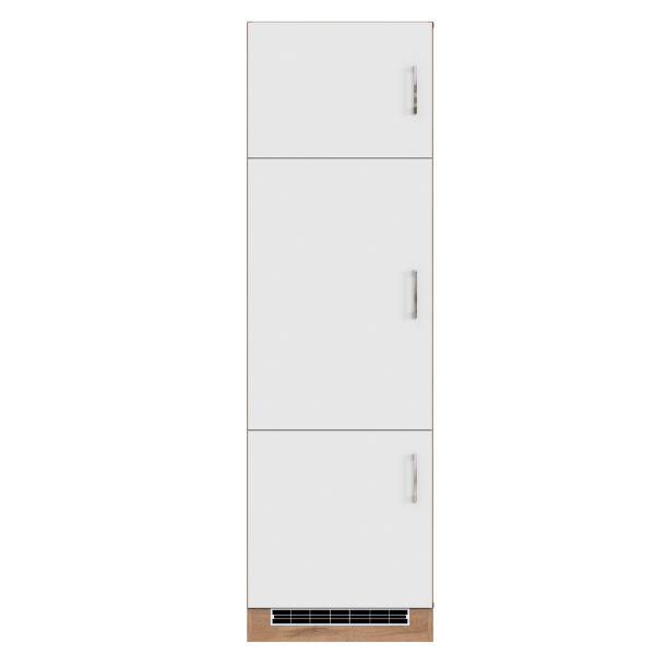 Armoire de cuisine pour réfrigérateur Sorrella 60cm 3 portes - blanc/chêne - Image 8