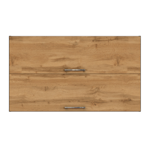 Armoire de cuisine Sorrella 100cm avec 2 portes pliantes - chêne/graphite - Image 8