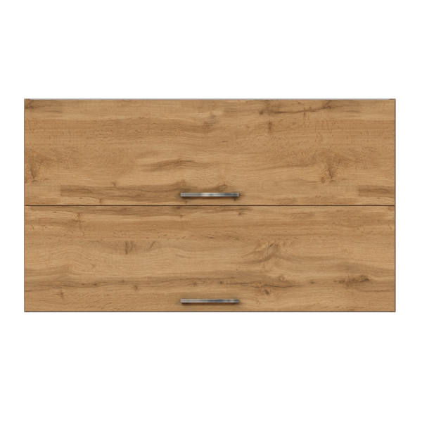 Armoire de cuisine Sorrella 100cm avec 2 portes pliantes - chêne - Image 8