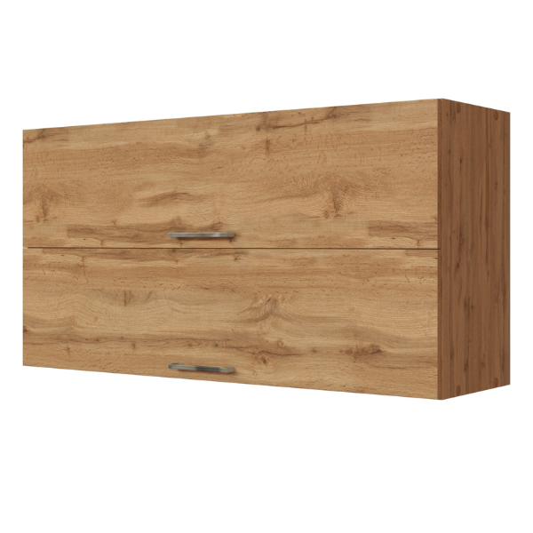 Armoire de cuisine Sorrella 110cm avec 2 portes pliantes - chêne - Image 9