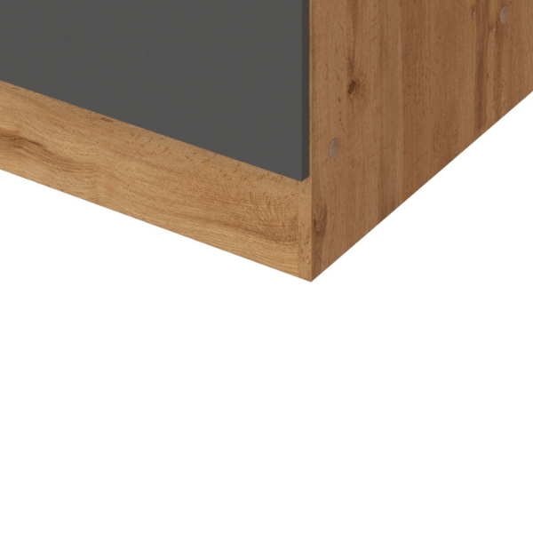 Armoire de cuisine Sorrella 50cm 1 porte & 1 tiroir - anthracite/chêne - Image 5