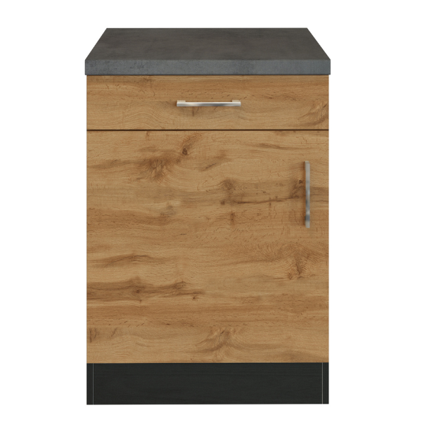 Armoire de cuisine Sorrella 50cm 1 porte & 1 tiroir - chêne/graphite - Image 11