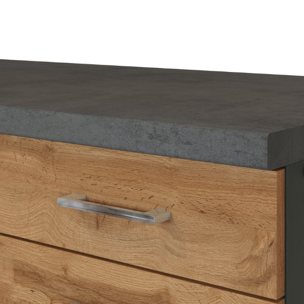 Armoire de cuisine Sorrella 50cm 1 porte & 1 tiroir - chêne/graphite - Image 6