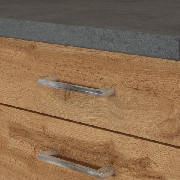 Armoire de cuisine Sorrella 50cm 3 tiroirs - chêne/graphite - Image 3