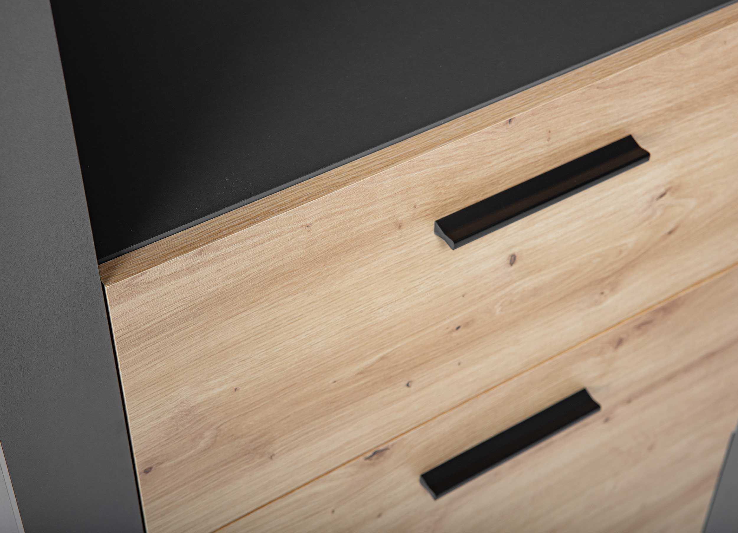 Armoire de rangement Corva 70cm 3 tiroirs - décor chêne - Image 4