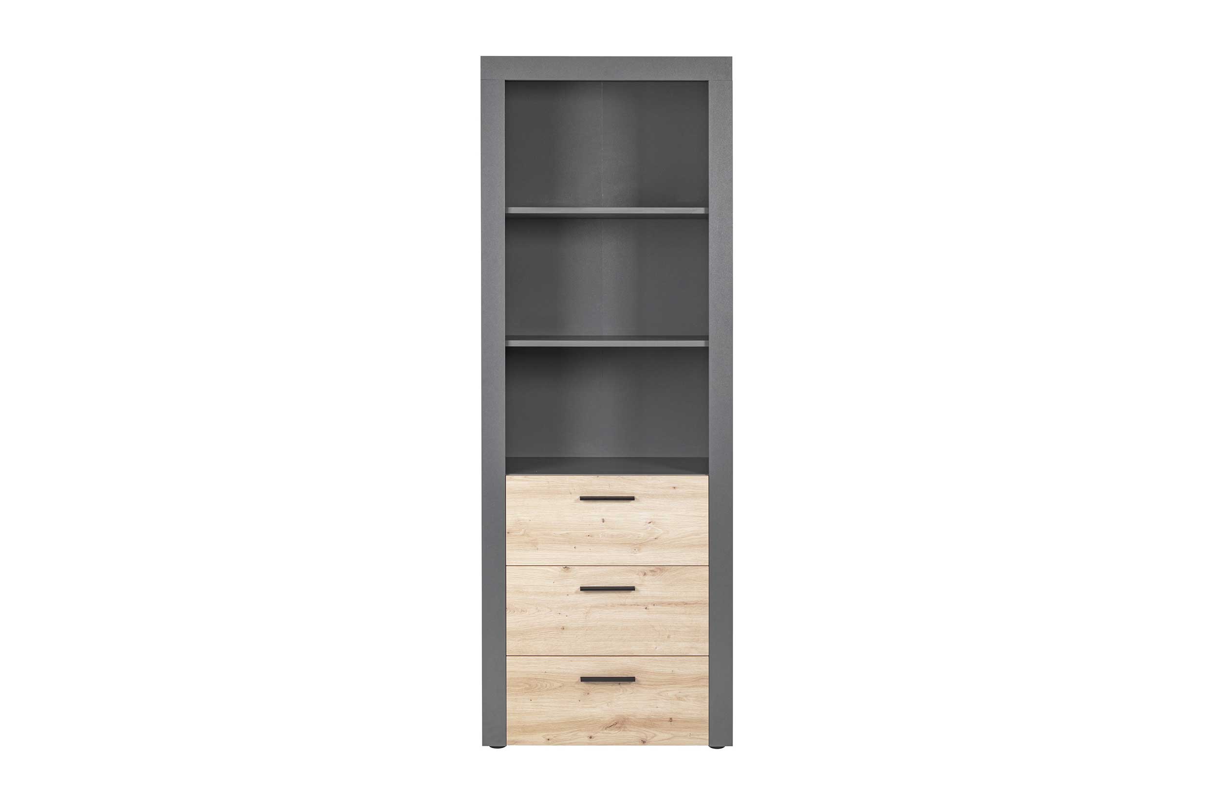 Armoire de rangement Corva 70cm 3 tiroirs - décor chêne - Image 7