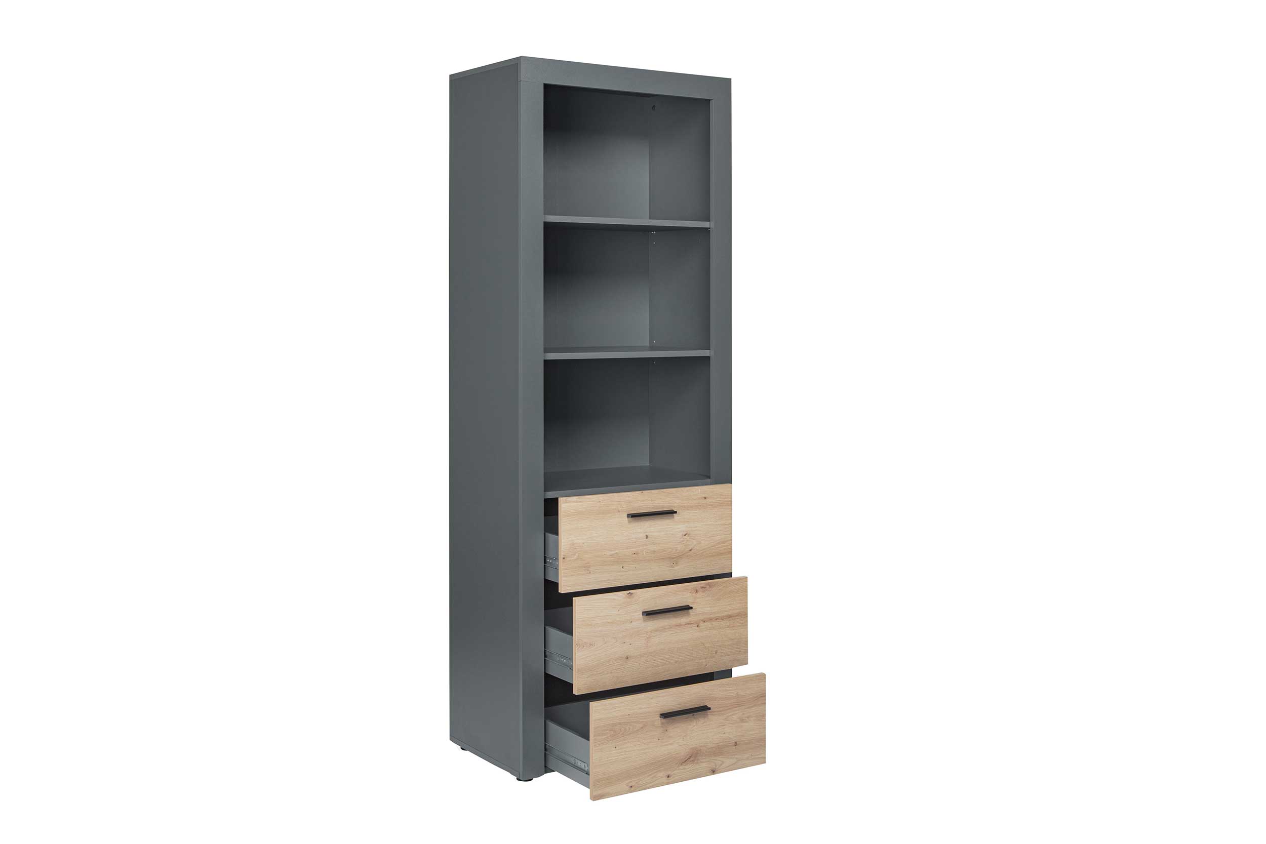 Armoire de rangement Corva 70cm 3 tiroirs - décor chêne - Image 8