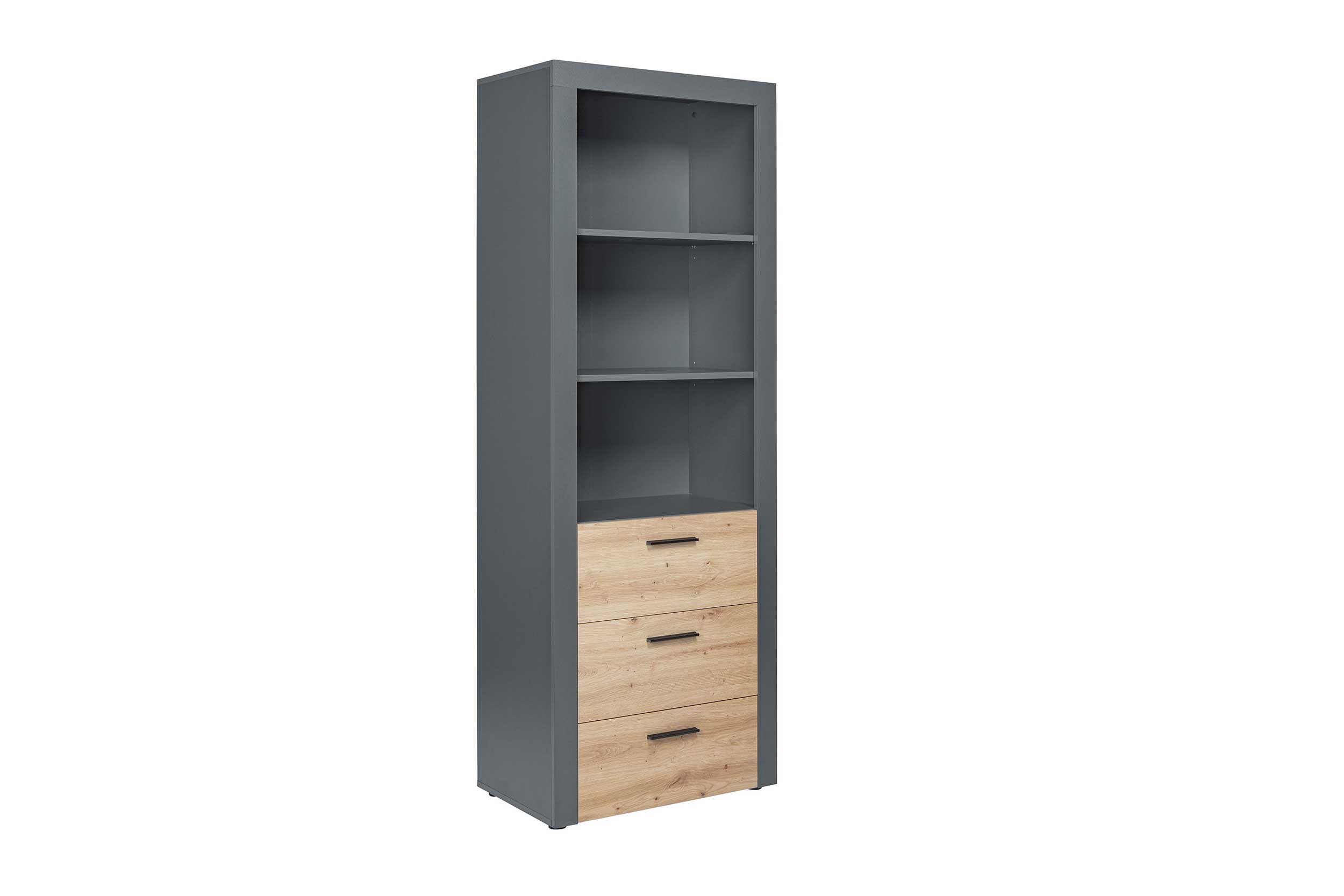 Armoire de rangement Corva 70cm 3 tiroirs - décor chêne - Image 10
