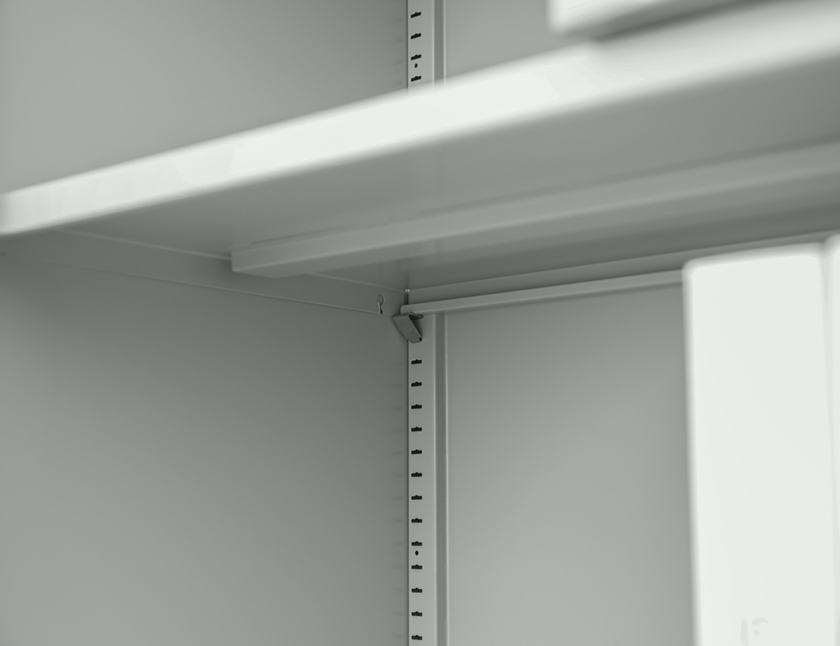 Armoire de rangement Meino 2 portes L80xH180 - gris - Image 2