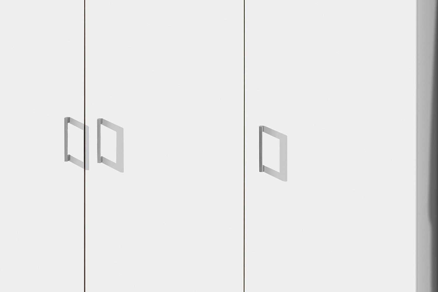 Armoire de rangement Ray 120cm à 3 portes et 4 tablettes - blanc - Image 7