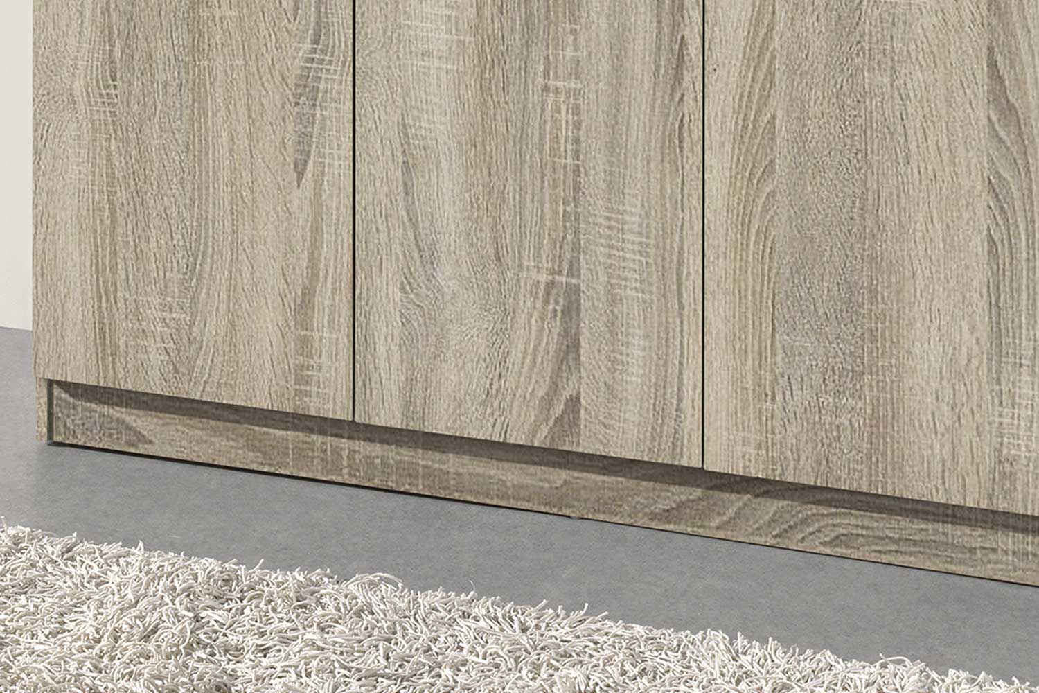 Armoire de rangement Ray 120cm à 3 portes et 4 tablettes - chêne sonoma - Image 6