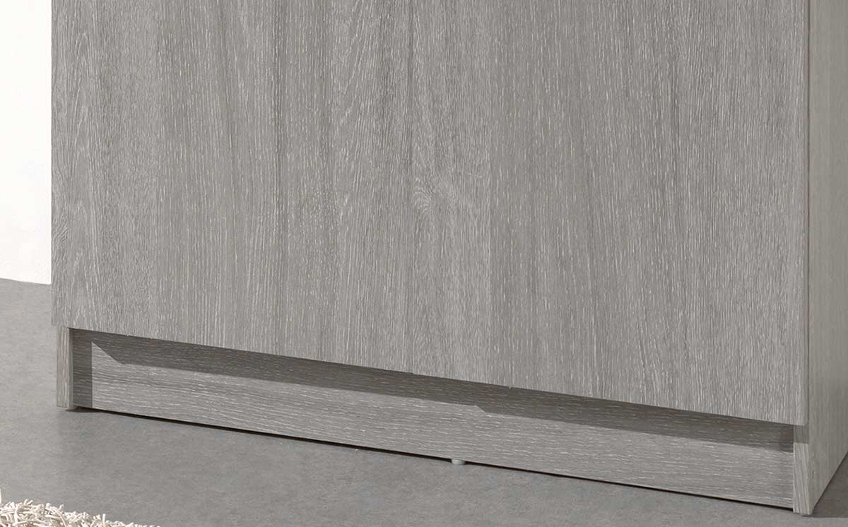 Armoire de rangement Ray 80cm à 2 portes et 4 tablettes - chêne gris - Image 5