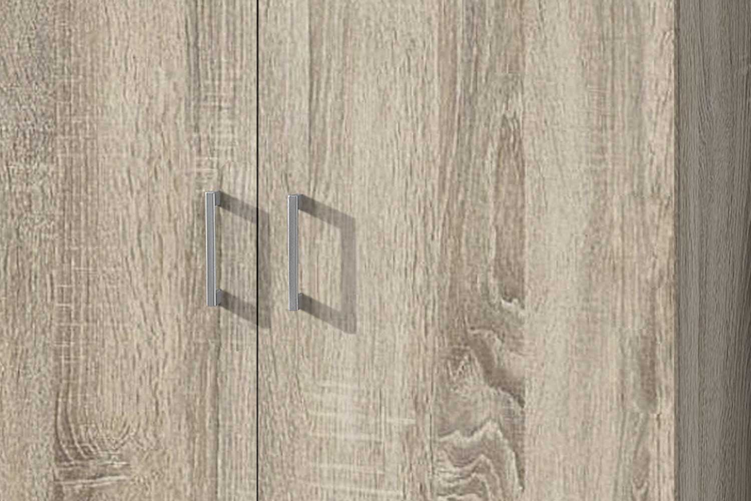 Armoire de rangement Ray 80cm à 2 portes et 4 tablettes - chêne sonoma - Image 5